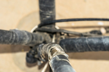 protection of ac cooling pipe is worn out cause of extreme weather and heavy cooling units in the background 