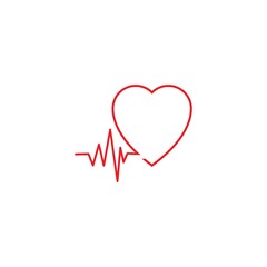 Medical heart illustration vector template art design