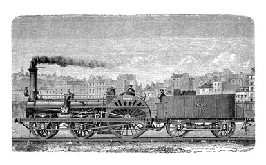 Fast train locomotive 19th century © acrogame