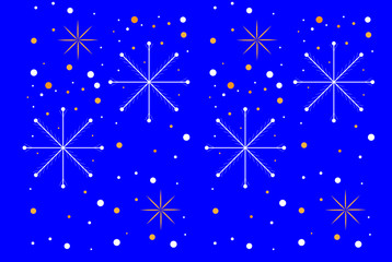 vector illustration background with snowflakes and snow