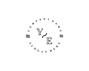 Initial YE vintage logo template