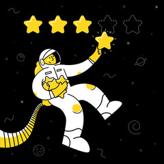 Flat vector illustration feedback