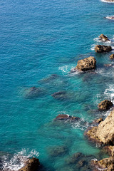 Beautiful blue sea and rocks