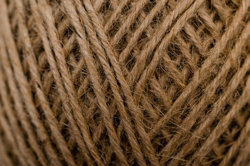 Hemp cord, jute twine texture background