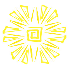 bright abstract sun or a shining star