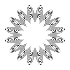 Abstract geometric circle design element.