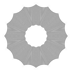 Abstract geometric circle design element.