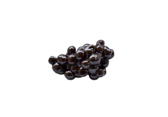 Rabbit poops - cecotrope pellets or caecal Isolated On White Background including clipping path