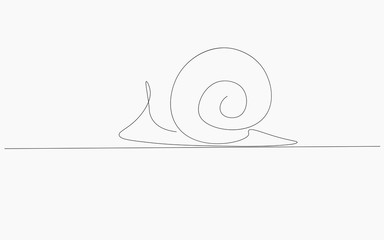 Snail animal silhouette icon or logo isolated on the white background. Print for clothes. Vector illustration