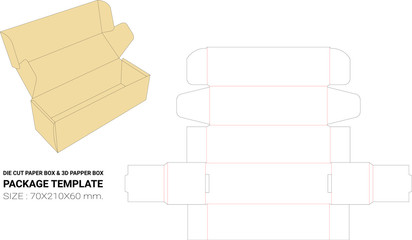 Package Template Die Cut Paper Box & 3D Paper Box