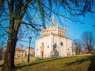Crespi d'Adda church (Bergamo, Lombardy, Italy), historic industrial village, Unesco World Heritage...