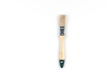 Paint brushes on white background