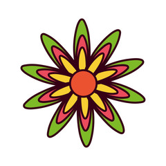 Isolated flower ornament vector design