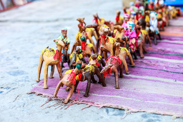 figures of leather. camels