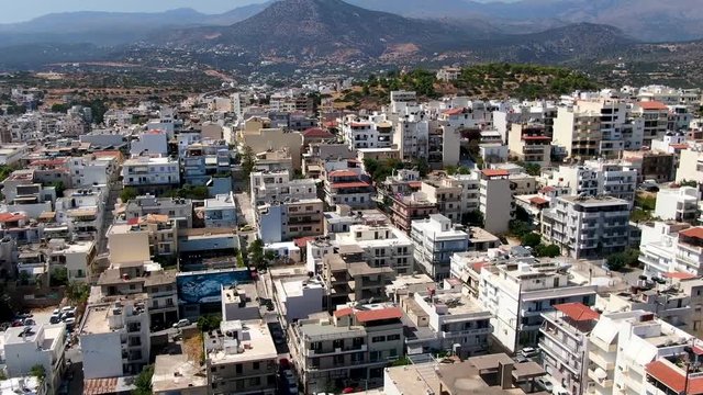 Bird's Eye View Of Agios Nikolaos City And Voulismeni Lake, General Panorama