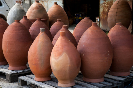 pottery in the store