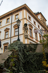 Old Royal Palace Prague Castle early in the morning on a working day in the Czech capital Prague on the eve of Christmas.