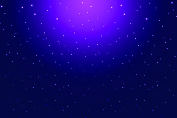 Beautiful Gradient Starry Night Background. 