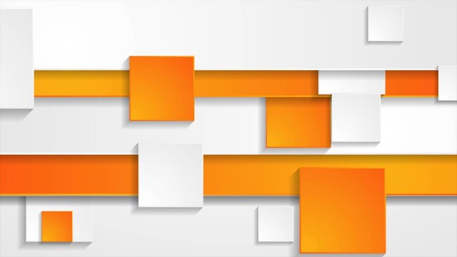 Orange and grey abstract corporate motion background with squares. Seamless looping. Video animation Ultra HD 4K 3840x2160