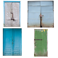 Set of old garage doors
