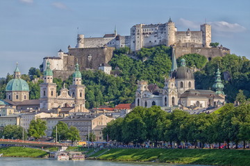 Fototapeta na wymiar very nice view of the city of Salzburg in Austria