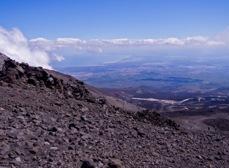 View from Etna on Sycily - obrazy, fototapety, plakaty