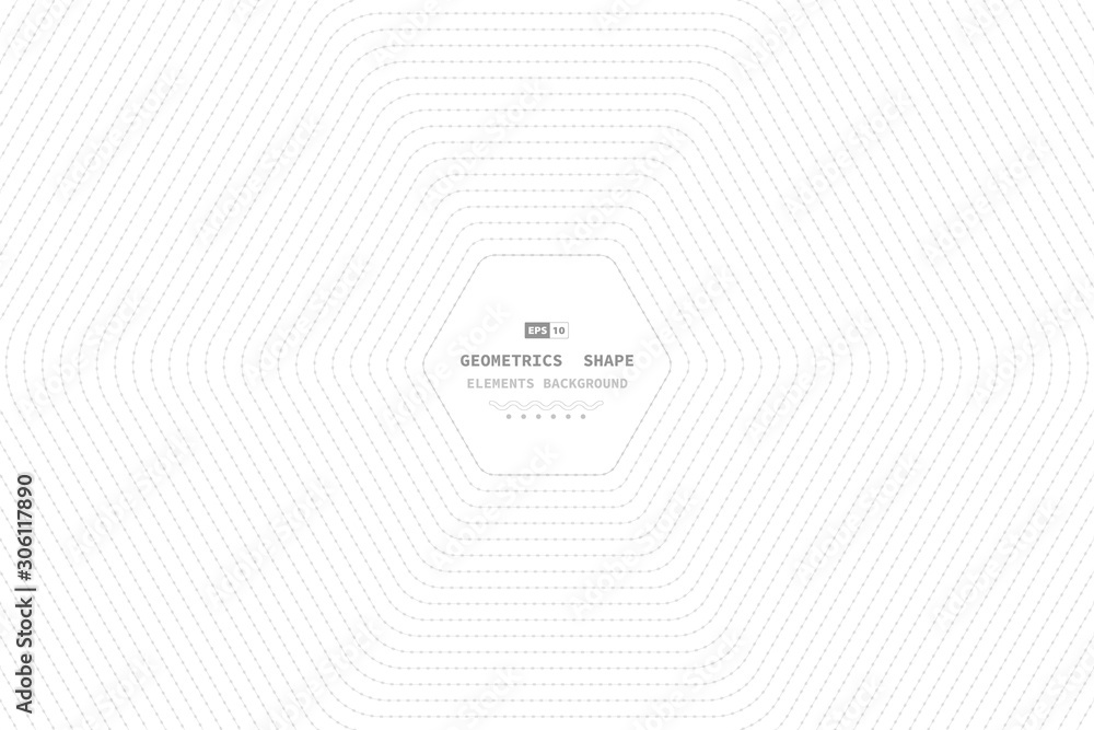 Poster abstract hexagonal line of middle minimal decoration background. vector eps10