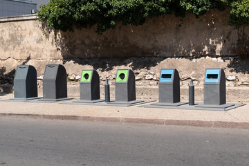urban waste bin selective sorting containers for different garbage
