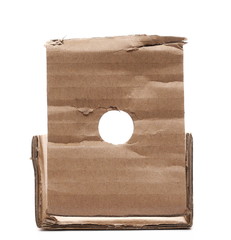 Simple cardboard box, packaging isolated on white background