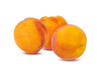 Peach isolated on white background with clipping path