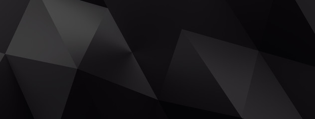 Fototapeta premium black abstract low poly triangular design