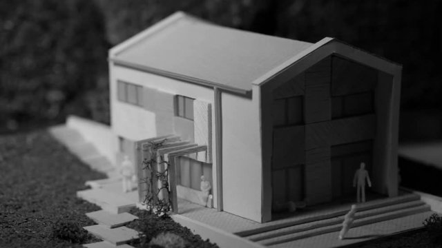 Video of architectural model contemporary house.