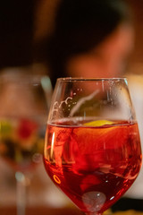 girl drinking cocktail at Venice, Italy