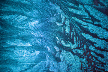 snow patterns on the window