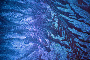 snow patterns on the window