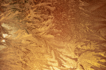 snow patterns on the window