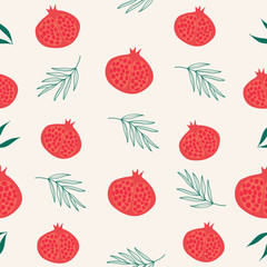 Seamless hand drawn fruit pattern