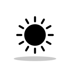 Sun icon in flat style. Weather symbol for your web site design, logo, app, UI Vector EPS 10.