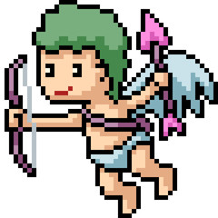 Fototapeta premium vector pixel art cupid