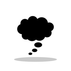 Think icon in flat style. Thought symbol for your web site design, logo, app, UI Vector EPS 10.