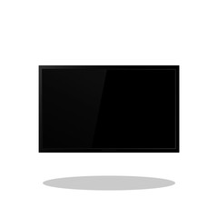 Blank tv screen design. Digital wide television concept.