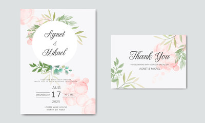 wedding invitation cards with elegant and beautiful floral