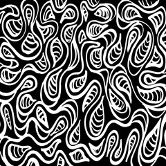 Grunge brush pattern. Texture. White and black vector.