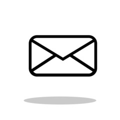 Mail icon in flat style. Envelope symbol for your web site design, logo, app, UI Vector EPS 10.
