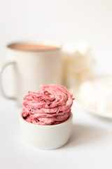  Marshmallows on a white background