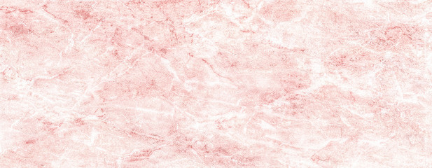 Red marble background.Light red stone abstract texture.Long panoramic format..