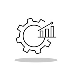 Productivity icon in flat style. Productivity symbol for your web site design, logo, app, UI Vector EPS 10.