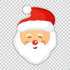 Cute Santa clause isolated icon. Santa vector illustration