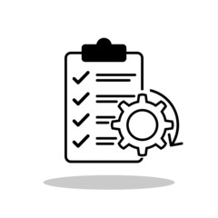 Project Management icon in flat style. Project symbol for your web site design, logo, app, UI Vector EPS 10.