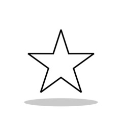 Star outline icon in flat style. Star symbol for your web site design, logo, app, UI Vector EPS 10.